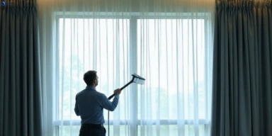 Commercial curtain steam cleaning service labrador hotels offices