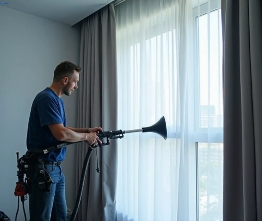 Professional curtain steam cleaning process equipment Matty Curtain Cleaning labrador