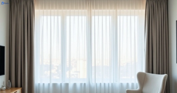Freshly steam cleaned curtains in labrador QLD