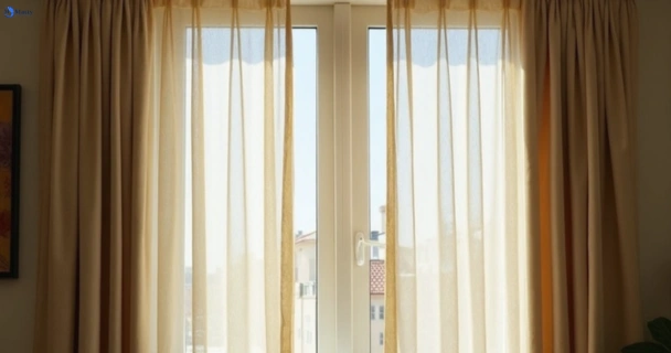 Dusty and dull curtains in labrador before steam cleaning